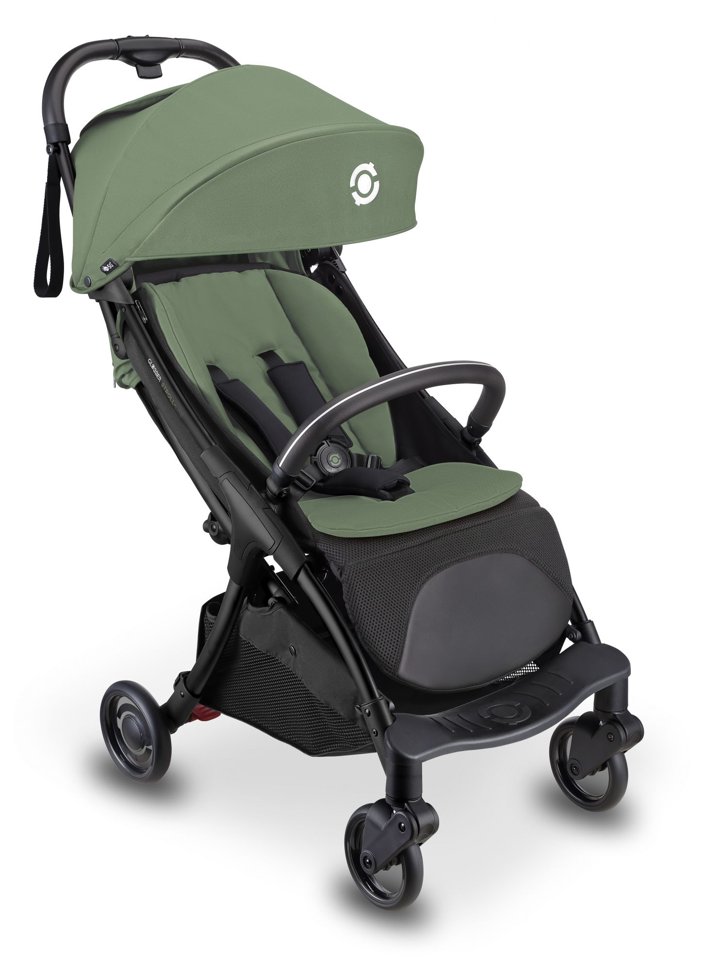 Carucior copii Globber STROLL LITE ultra usor compact mecanism pliere cu o singura mana spatar ajustabil culoare khaki