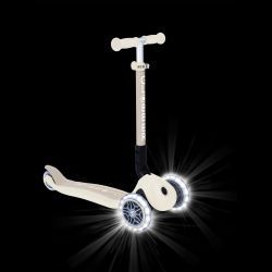 Trotineta Globber pentru copii ecologica pliabila cu lumini culoare crem(11)