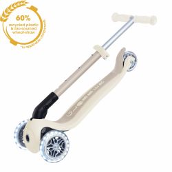 Trotineta Globber pentru copii ecologica pliabila cu lumini culoare crem(9)