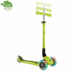 Trotineta Globber PRIMO pliabila cu lumini, ghidon ajustabil 3 nivele, rulmenti ABEC 5, culoare verde