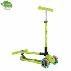 Trotineta Globber PRIMO pliabila cu lumini ghidon ajustabil 3 nivele rulmenti ABEC 5 culoare verde(5)