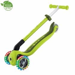 Trotineta Globber PRIMO pliabila cu lumini ghidon ajustabil 3 nivele rulmenti ABEC 5 culoare verde(12)