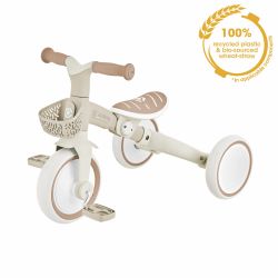 Tricicleta Globber 3 in 1 pentru copii ecologica bara de impins si ghidaj pentru parinti scaun ajustabil functie free wheel si cosulet transport(7)