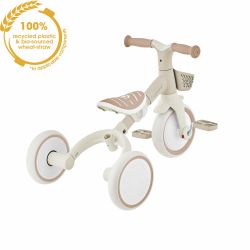 Tricicleta Globber 3 in 1 pentru copii ecologica bara de impins si ghidaj pentru parinti scaun ajustabil functie free wheel si cosulet transport(5)