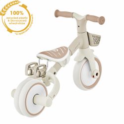 Tricicleta Globber 3 in 1 pentru copii ecologica bara de impins si ghidaj pentru parinti scaun ajustabil functie free wheel si cosulet transport(6)