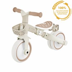 Tricicleta Globber 3 in 1 pentru copii ecologica bara de impins si ghidaj pentru parinti scaun ajustabil functie free wheel si cosulet transport(8)