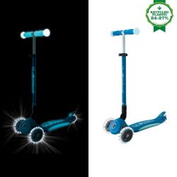 Trotineta Globber Elite Glow ghidon ajustabil 4 nivele pliabila rulmenti ABEC 9 culoare albastru(13)
