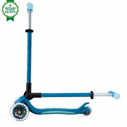 Trotineta Globber Elite Glow ghidon ajustabil 4 nivele pliabila rulmenti ABEC 9 culoare albastru(4)
