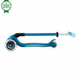 Trotineta Globber Elite Glow ghidon ajustabil 4 nivele pliabila rulmenti ABEC 9 culoare albastru(5)