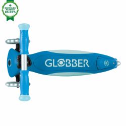 Trotineta Globber Elite Glow ghidon ajustabil 4 nivele pliabila rulmenti ABEC 9 culoare albastru(3)