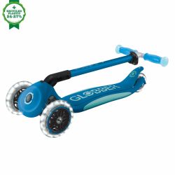 Trotineta Globber Elite Glow ghidon ajustabil 4 nivele pliabila rulmenti ABEC 9 culoare albastru(1)