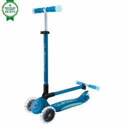 Trotineta Globber Elite Glow ghidon ajustabil 4 nivele pliabila rulmenti ABEC 9 culoare albastru(10)