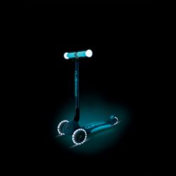Trotineta Globber Elite Glow ghidon ajustabil 4 nivele pliabila rulmenti ABEC 9 culoare albastru(17)