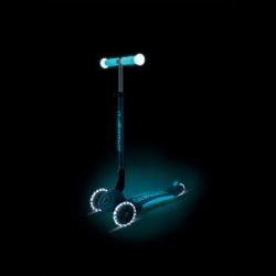 Trotineta Globber Elite Glow ghidon ajustabil 4 nivele pliabila rulmenti ABEC 9 culoare albastru(18)