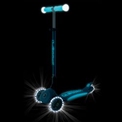 vTrotineta Globber Elite Glow ghidon ajustabil 4 nivele pliabila rulmenti ABEC 9 culoare albastru(15)