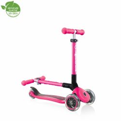 Trotineta Globber JUNIOR PLIABILA ghidon ajustabil 3 nivele greutate maxima 50 kg rulmenti ABEC 5 culoare roz(2)