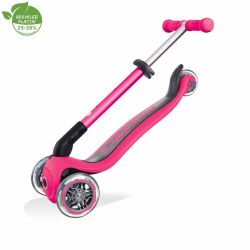 Trotineta Globber JUNIOR PLIABILA ghidon ajustabil 3 nivele greutate maxima 50 kg rulmenti ABEC 5 culoare roz(1)