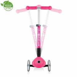 Trotineta Globber JUNIOR PLIABILA ghidon ajustabil 3 nivele greutate maxima 50 kg rulmenti ABEC 5 culoare roz(8)