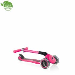Trotineta Globber JUNIOR PLIABILA ghidon ajustabil 3 nivele greutate maxima 50 kg rulmenti ABEC 5 culoare roz(10)