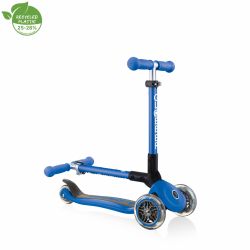 Trotineta Globber JUNIOR PLIABILA ghidon ajustabil 3 nivele greutate maxima 50 kg rulmenti ABEC 5 culoare albastra(1)