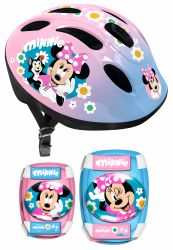 Combo set Minnie, casca reglabila, genunchiere si cotiere, 3-6 ani, Stamp