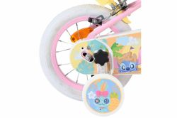Bicicleta EL Disney Stitch 12 inch frana de mana scaun si ghidon reglabil cosulet pe ghidon spite metalice roti gonflabile stopuri reflectorizante(1)