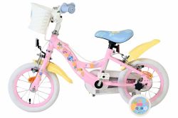 Bicicleta EL Disney Stitch 12 inch frana de mana scaun si ghidon reglabil cosulet pe ghidon spite metalice roti gonflabile stopuri reflectorizante(6)
