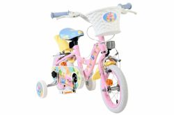 Bicicleta EL Disney Stitch 12 inch frana de mana scaun si ghidon reglabil cosulet pe ghidon spite metalice roti gonflabile stopuri reflectorizante(4)