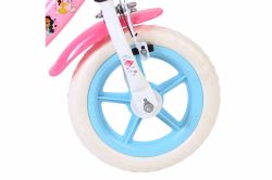 Bicicleta EL Disney Princess 12 inch frana de mana roti cauciuc EVA scaun si ghidon reglabil suport pentru papusi cosulet pe ghidon(2)
