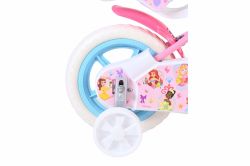 Bicicleta EL Disney Princess 12 inch frana de mana roti cauciuc EVA scaun si ghidon reglabil suport pentru papusi cosulet pe ghidon(1)