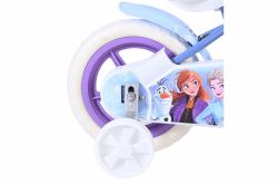 Bicicleta EL Disney Frozen 12 inch frana de mana pe roata fata roti cauciuc EVA scaun si ghidon reglabil cosulet ghidon scaun papusi(1)