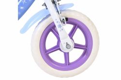 Bicicleta EL Disney Frozen 12 inch frana de mana pe roata fata roti cauciuc EVA scaun si ghidon reglabil cosulet ghidon scaun papusi(2)