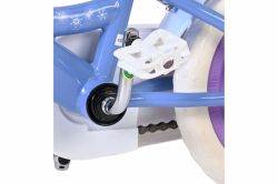 Bicicleta EL Disney Frozen 12 inch frana de mana pe roata fata roti cauciuc EVA scaun si ghidon reglabil cosulet ghidon scaun papusi(8)