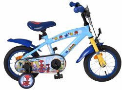 Bicicleta E&L Spidey si prietenii 12 inch,  frana in butuc pentru roata spate, scaun si ghidon reglabil, spite metalice, roti gonflabile