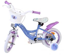 Bicicleta EL Disney Frozen 12 inch frana de mana pe roata fata scaun si ghidon reglabil spite metalice roti gonflabile cosulet pe ghidon(7)