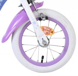 Bicicleta EL Disney Frozen 12 inch frana de mana pe roata fata scaun si ghidon reglabil spite metalice roti gonflabile cosulet pe ghidon(2)