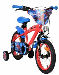 Bicicleta EL Spiderman 14 inch frana de mana pe roata fata scaun si ghidon reglabil spite metalice roti gonflabile stopuri reflectorizante(4)