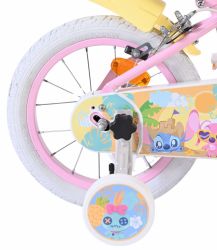 Bicicleta EL Disney Stitch Girls 14 inch frana de mana pe ambele roti scaun si ghidon reglabil spite metalice roti gonflabile stopuri reflectorizante(1)