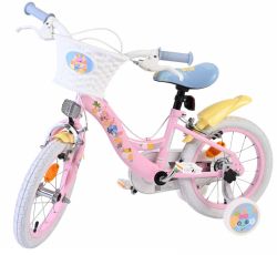 Bicicleta EL Disney Stitch Girls 14 inch frana de mana pe ambele roti scaun si ghidon reglabil spite metalice roti gonflabile stopuri reflectorizante(7)