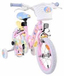 Bicicleta EL Disney Stitch Girls 14 inch frana de mana pe ambele roti scaun si ghidon reglabil spite metalice roti gonflabile stopuri reflectorizante(4)