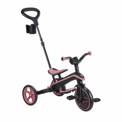 Tricicleta Globber EXPLORER PLIABLA 4 in 1 functie free wheel scaun ajustabil roti EVA centura siguranta in 5 puncte culoare roz pal(9)