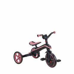 Tricicleta Globber EXPLORER PLIABLA 4 in 1 functie free wheel scaun ajustabil roti EVA centura siguranta in 5 puncte culoare roz pal(10)