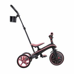 Tricicleta Globber EXPLORER PLIABLA 4 in 1 functie free wheel scaun ajustabil roti EVA centura siguranta in 5 puncte culoare roz pal(13)