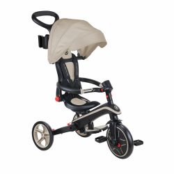 Tricicleta Globber EXPLORER PLIABLA 4 in 1 functie free wheel scaun ajustabil roti EVA centura siguranta in 5 puncte culoare crem(8)