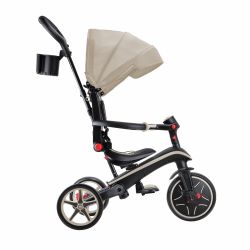 Tricicleta Globber EXPLORER PLIABLA 4 in 1 functie free wheel scaun ajustabil roti EVA centura siguranta in 5 puncte culoare crem(12)