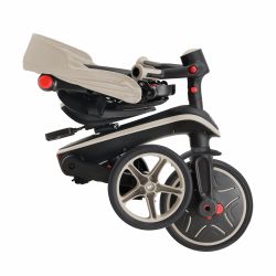 Tricicleta Globber EXPLORER PLIABLA 4 in 1 functie free wheel scaun ajustabil roti EVA centura siguranta in 5 puncte culoare crem(16)