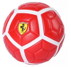 Mingie de fotbal Ferrari, marimea 5, rosu / alb