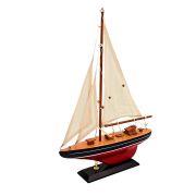 Model de iaht cu pânze din lemn – 30x42 cm - F1705