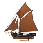 Barca de pescuit din lemn cu vele 60x64cm