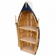 Etajera barca cu 3 rafturi din lemn pictat 90x39x22cm 5203